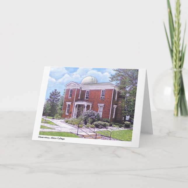 Observatory Albion College, full color notecard (Front)