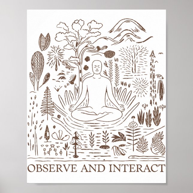 Observe and Interact – Nature and Mindfulness Poster (Front)