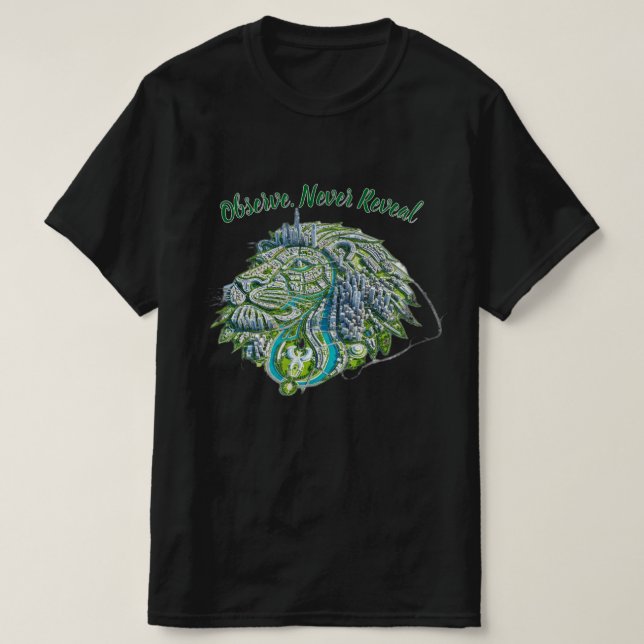 Observe Never Reveal Urban Lion City T-Shirt (Design Front)