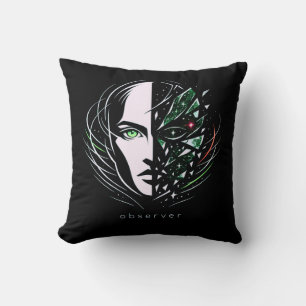 Observer Abstract Cosmic Identity Decorative Throw Pillow