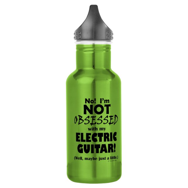 Obsessed Electric Guitar Stainless Steel Water Bottle (Left)