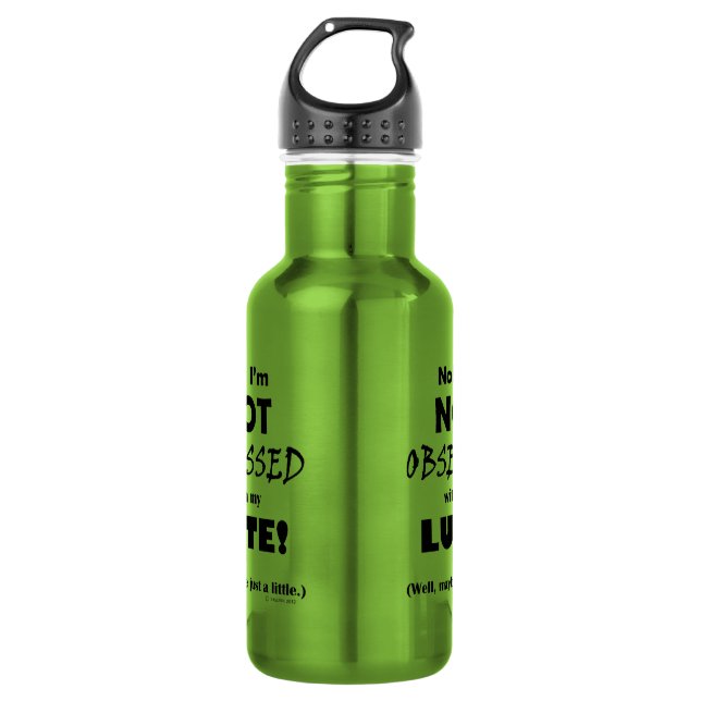 Obsessed Lute Stainless Steel Water Bottle (Front)