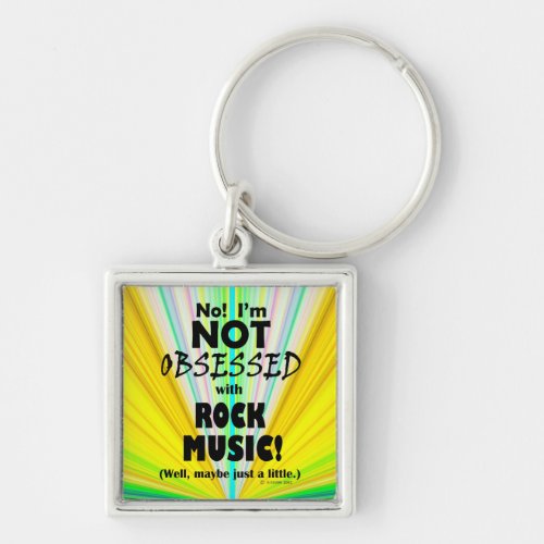 Obsessed Rock Music Keychain