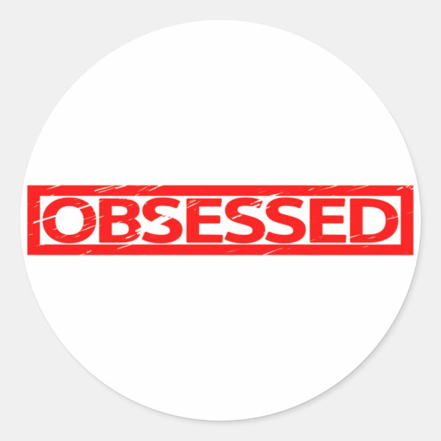 Obsessed Stamp Classic Round Sticker (Front)