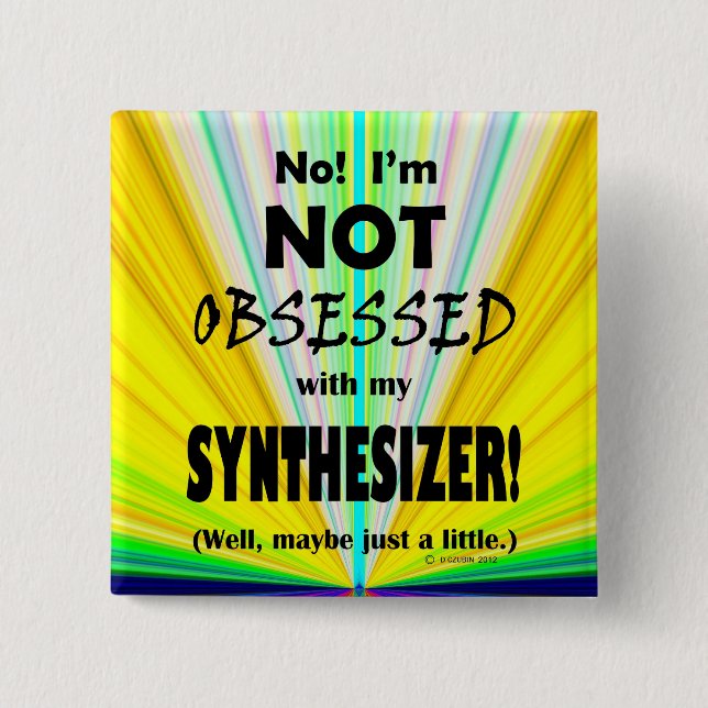 Obsessed Synthesizer Button (Front)