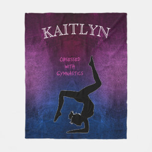 Obsessed with Gymnastics Fleece Blanket