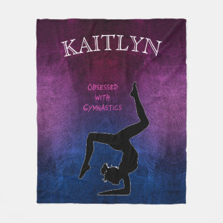 Obsessed with Gymnastics Fleece Blanket