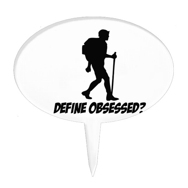 Obsessed with hiking cake topper (Front)