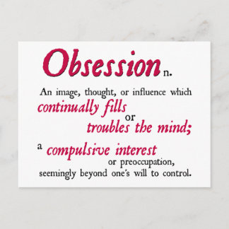 Obsession Definition Postcard