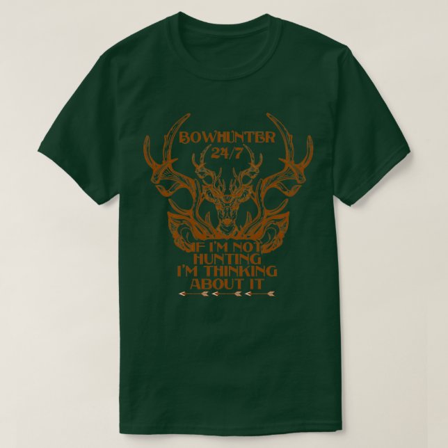 Obsession Hunting Bow Hunter Clothing Buckwear Gif T-Shirt (Design Front)