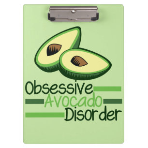 Obsessive Avocado Disorder Cool Green Clipboard