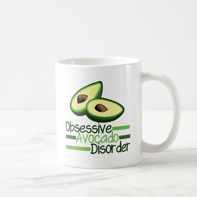Obsessive Avocado Disorder Cool Green Coffee Mug (Right)