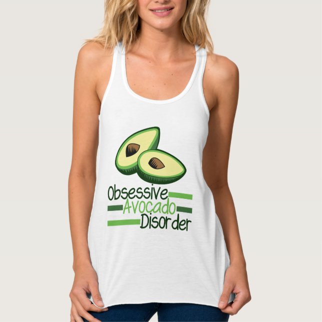 Obsessive Avocado Disorder Cool Green Tank Top (Front)