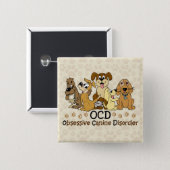 Obsessive Canine Disorder Pinback Button (Front & Back)
