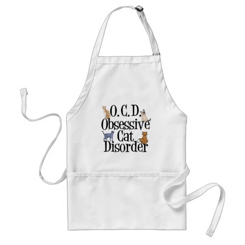 Obsessive Cat Disorder Adult Apron