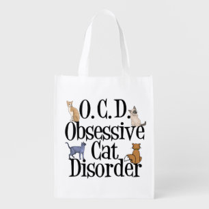 Obsessive Cat Disorder Grocery Bag