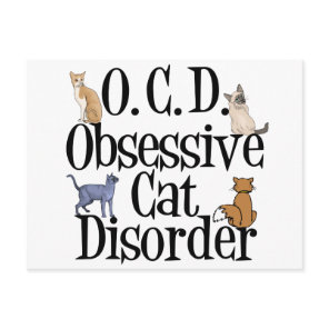Obsessive Cat Disorder Postcard
