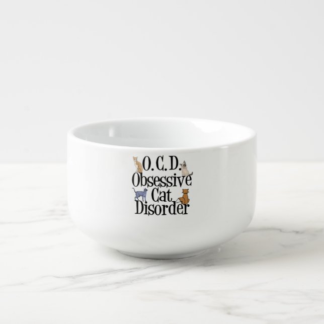 Obsessive Cat Disorder Soup Mug (Front)