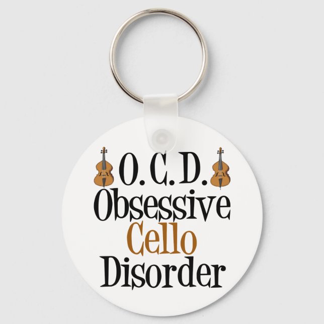 Obsessive Cello Disorder Keychain (Front)