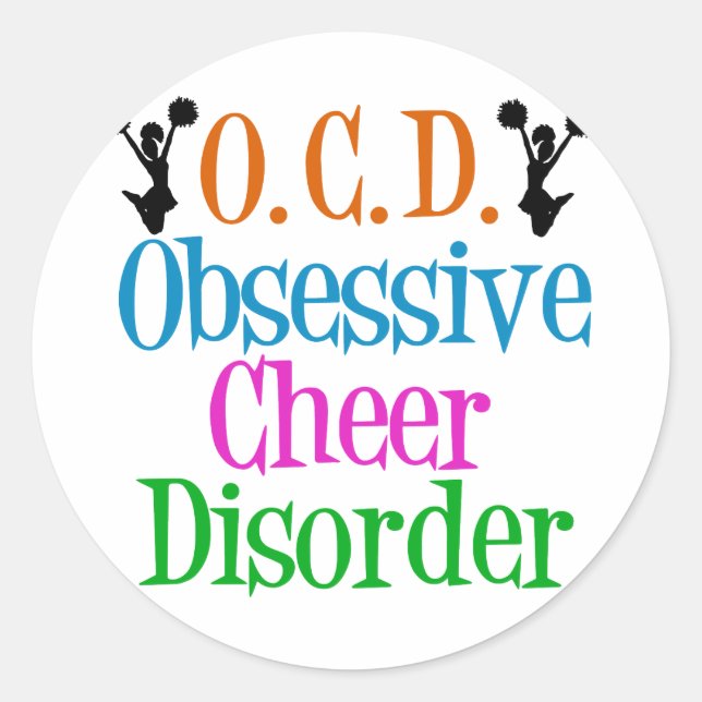Obsessive Cheer Disorder Classic Round Sticker (Front)