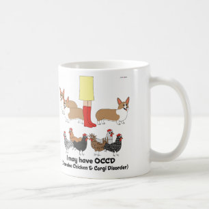 Obsessive Chicken & Corgi Disorder Mug
