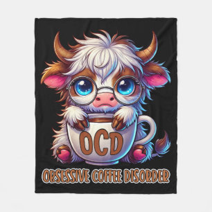 Obsessive Coffee Disorder Fleece Blanket
