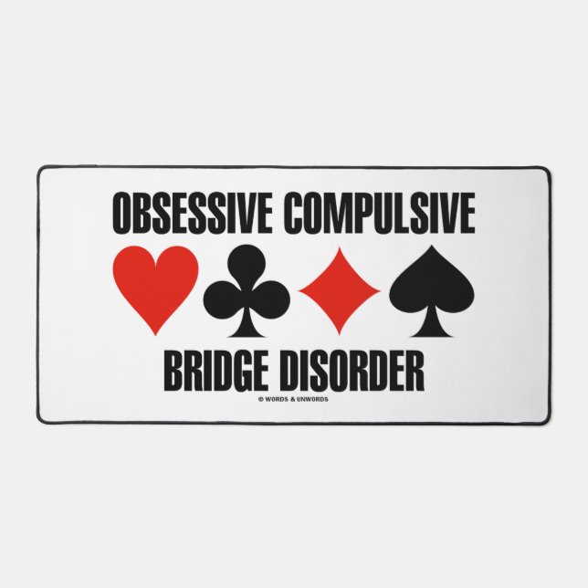 Obsessive Compulsive Bridge Disorder (OCBD) Desk Mat (Front)