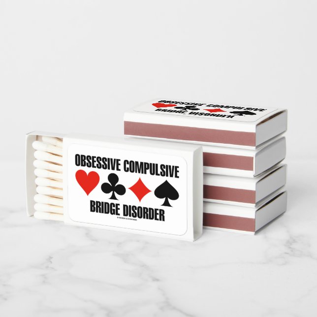 Obsessive Compulsive Bridge Disorder (OCBD) Matchboxes (Stacked)