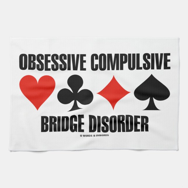 Obsessive Compulsive Bridge Disorder (OCBD) Towel (Horizontal)