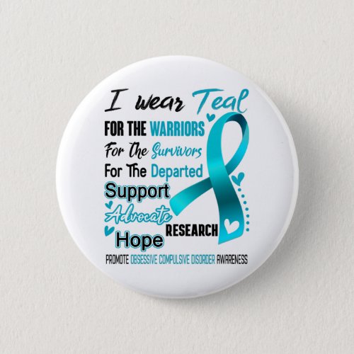 Obsessive Compulsive Disorder Awareness Month Ribb Button