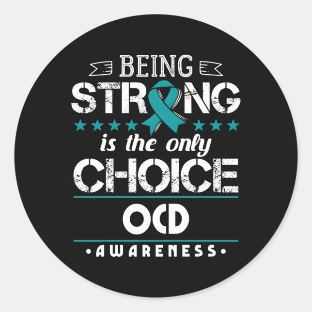 Obsessive-Compulsive Disorder Ocd Awareness Classic Round Sticker (Front)
