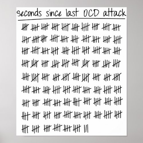 Obsessive Compulsive Disorder OCD Tally Poster