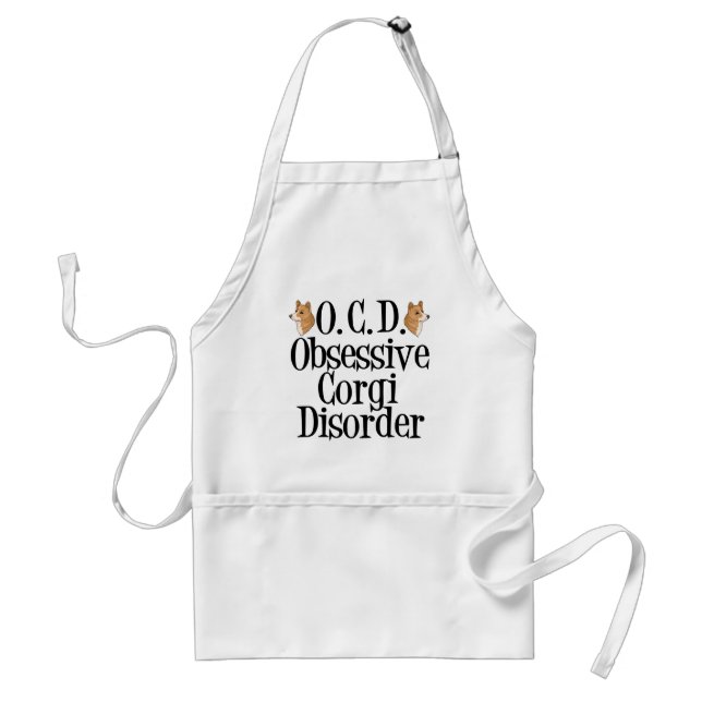 Obsessive Corgi Disorder Adult Apron (Front)