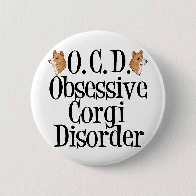 Obsessive Corgi Disorder Button (Front)