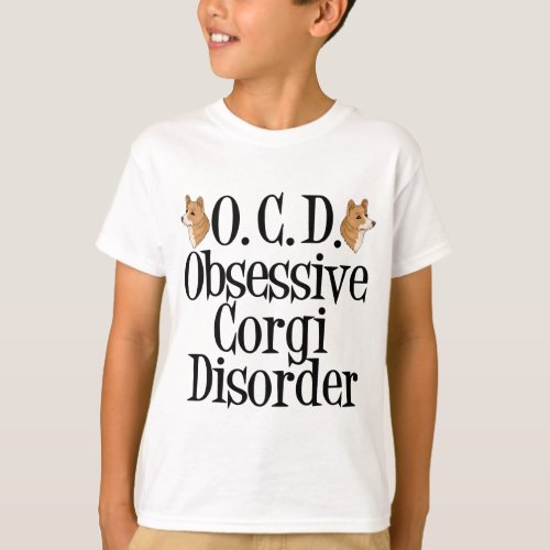 Obsessive Corgi Disorder Funny Kids T_Shirt