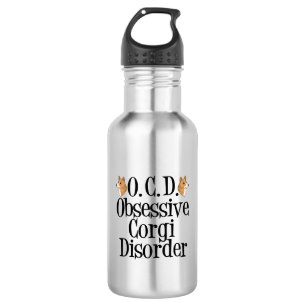 Obsessive Corgi Disorder Water Bottle