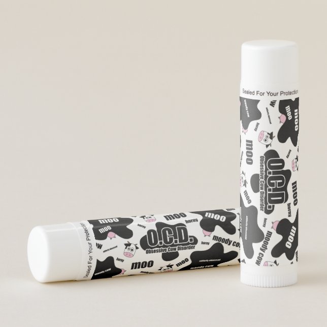 Obsessive Cow Disorder Lip Balm (Front)