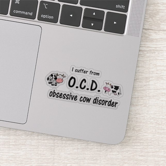 Obsessive Cow Disorder Sticker (Detail)