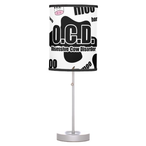 Obsessive Cow Disorder Table Lamp