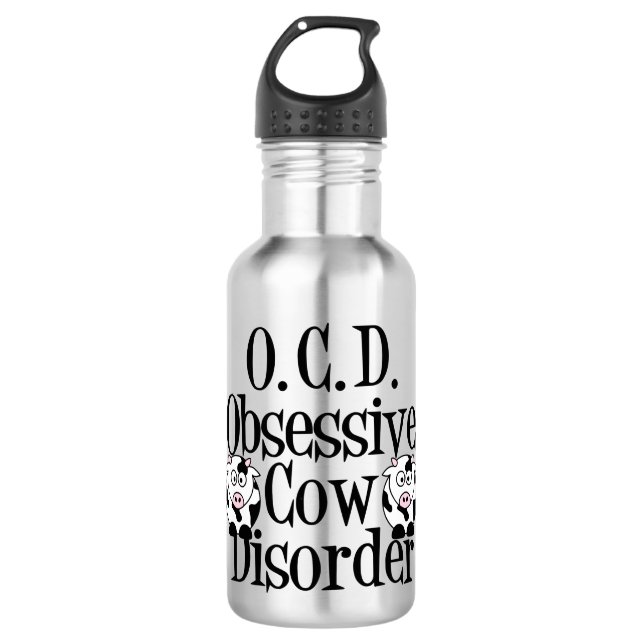 Obsessive Cow Disorder Water Bottle (Front)