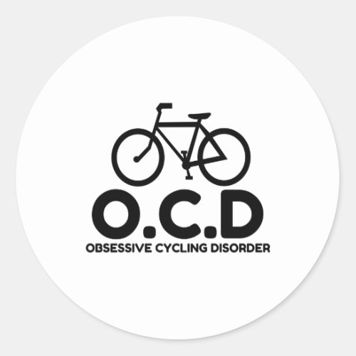 Obsessive Cycling Disorder Classic Round Sticker