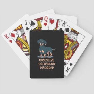 Obsessive Dachshund Disord Poker Cards