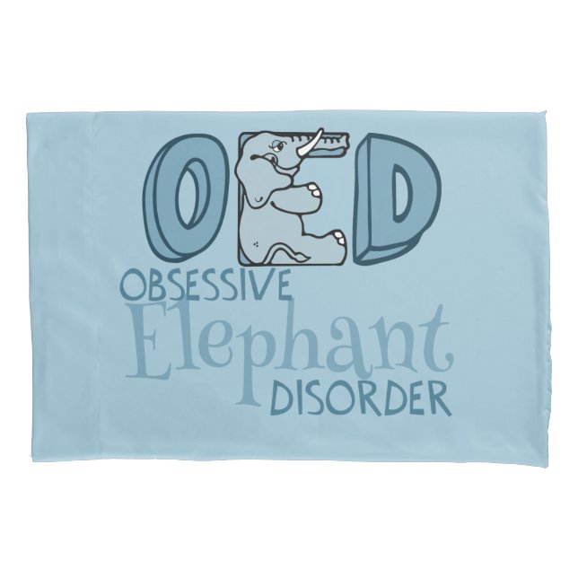 Obsessive Elephant Disorder Pillow Case (Front)