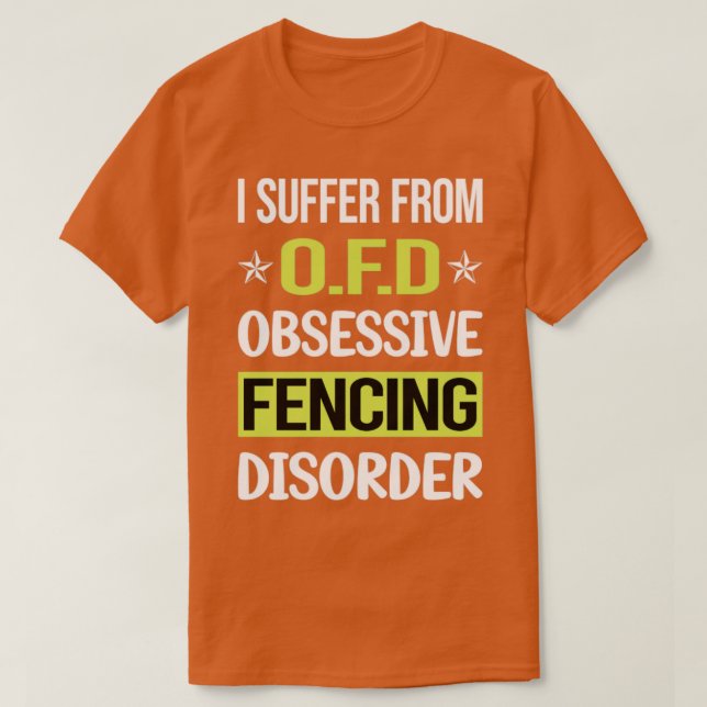 Obsessive Love Fencing Fencer  T-Shirt (Design Front)