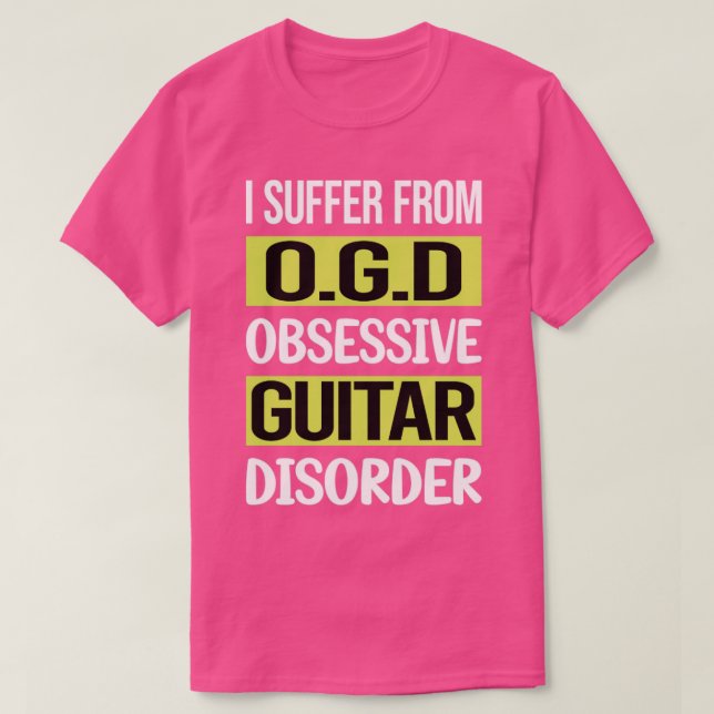 Obsessive Love Guitar Guitarist  T-Shirt (Design Front)