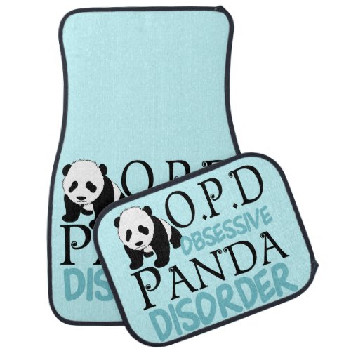 Obsessive Panda Disorder Car Mat