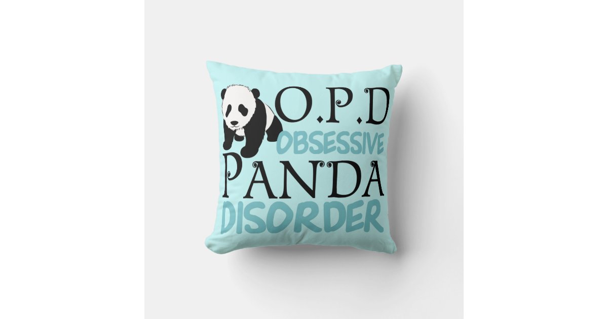 Obsessive Panda Disorder Throw Pillow | Zazzle