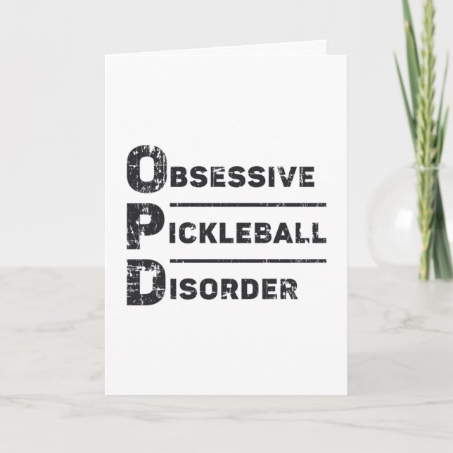 Obsessive Pickleball Disorder Pickleball Gift Card (Front)