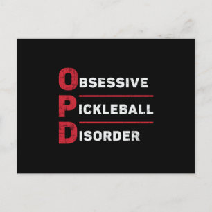 Obsessive Pickleball Disorder Pickleball Player Postcard