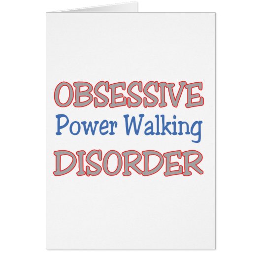 Obsessive Power Walking Disorder Cards (Front)